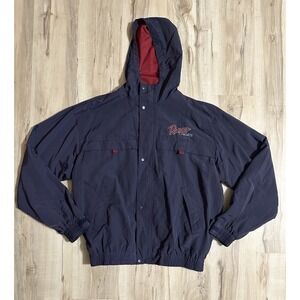RARE VINTAGE RANGER BOATS CUP BLUE EMBROIDERED FULL ZIP HOODED JACKET SIZE XL